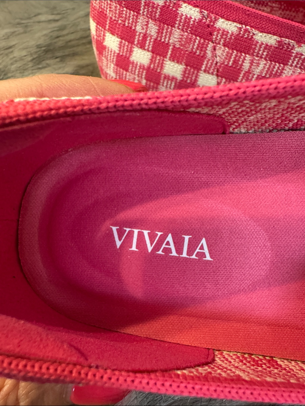 Vivaia Pink Plaid Mary Jane Flats Size 38.5 — image 2 of 8